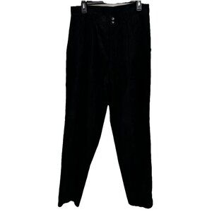 Vintage 80s Michael Hoban North Beach Suede Leather Pants Pleated High Waist 32